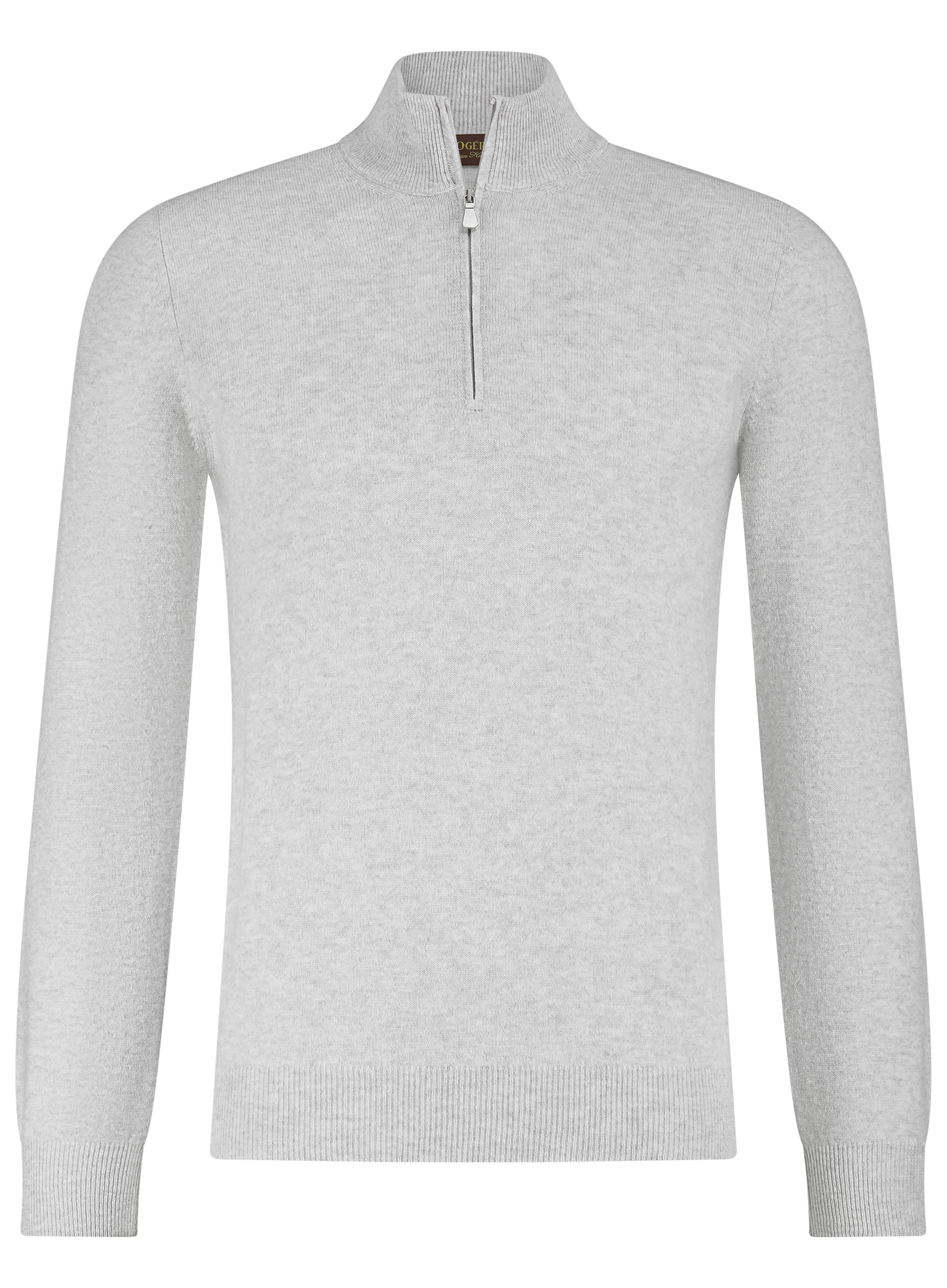 Half-zip trui van wol | L.Grijs
