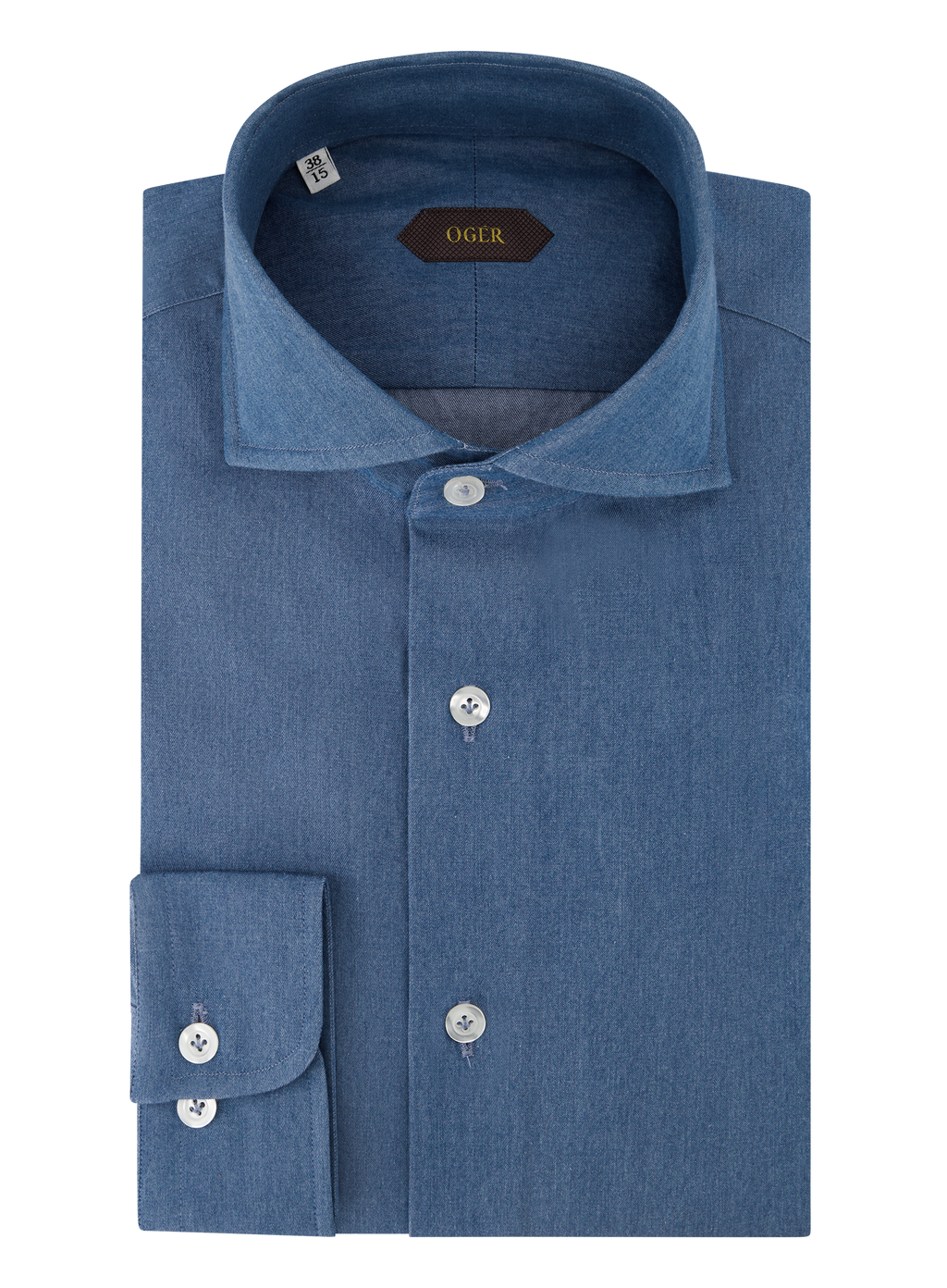 Denim shirt van katoen | DARK.BLUE DENIM