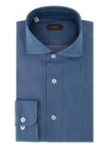 Denim shirt van katoen | DARK.BLUE DENIM