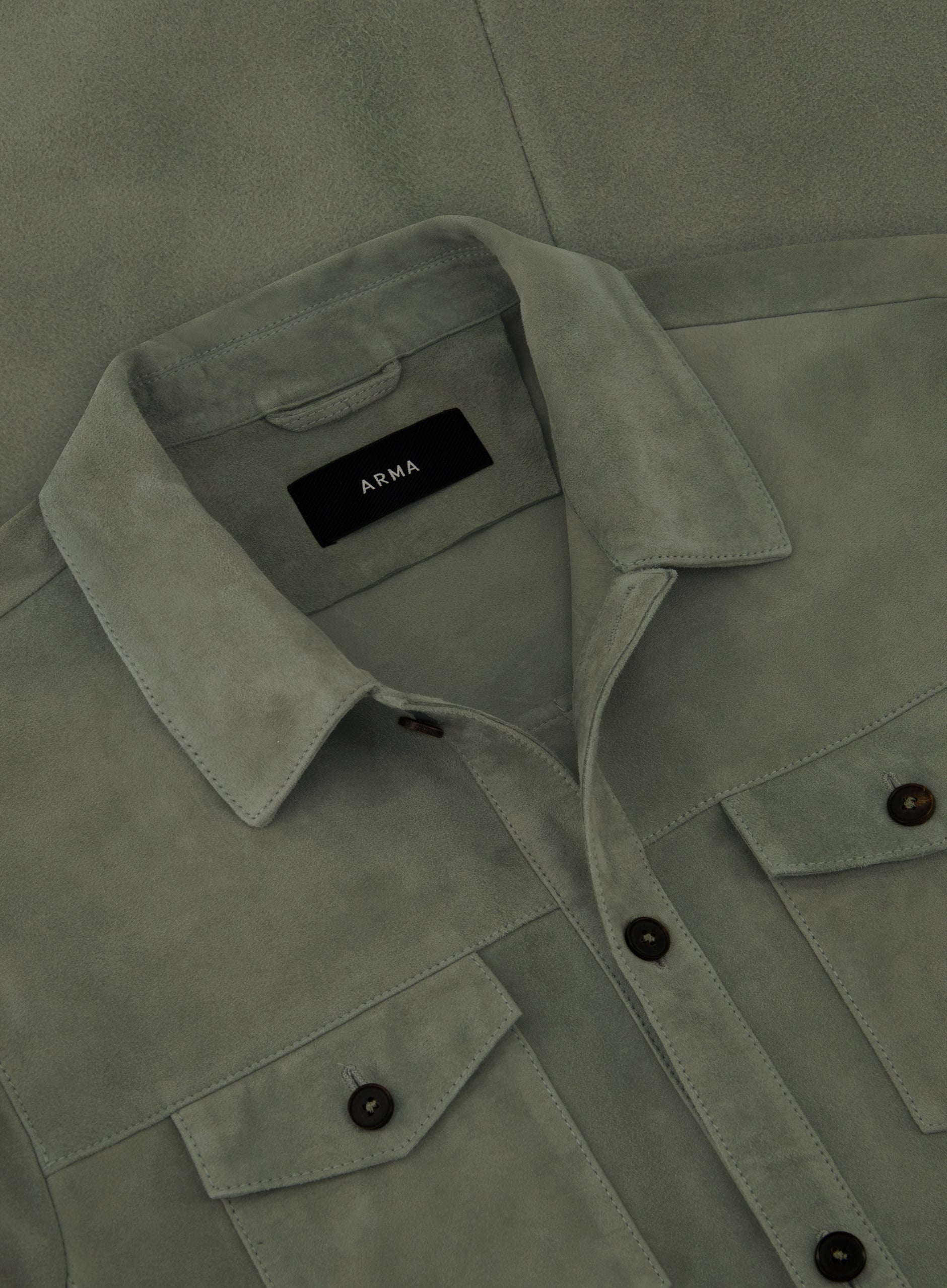 Dex overshirt van suėde | Groen