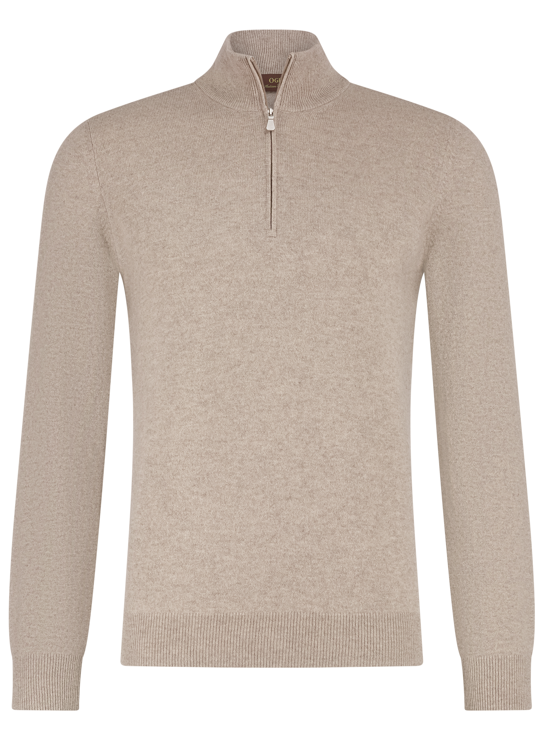 Half-zip trui van wol | Beige