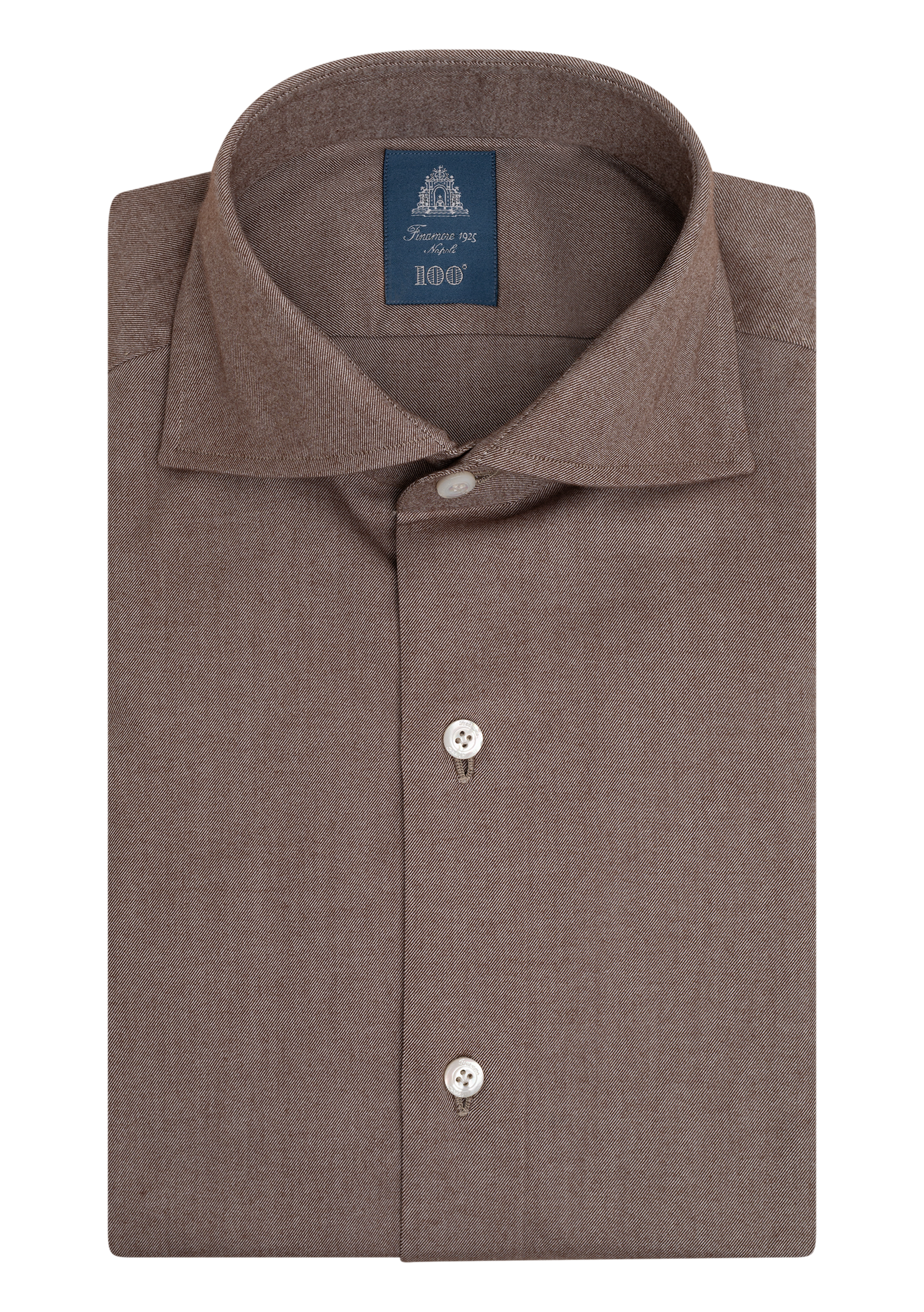 Napoli shirt van katoen | Bruin