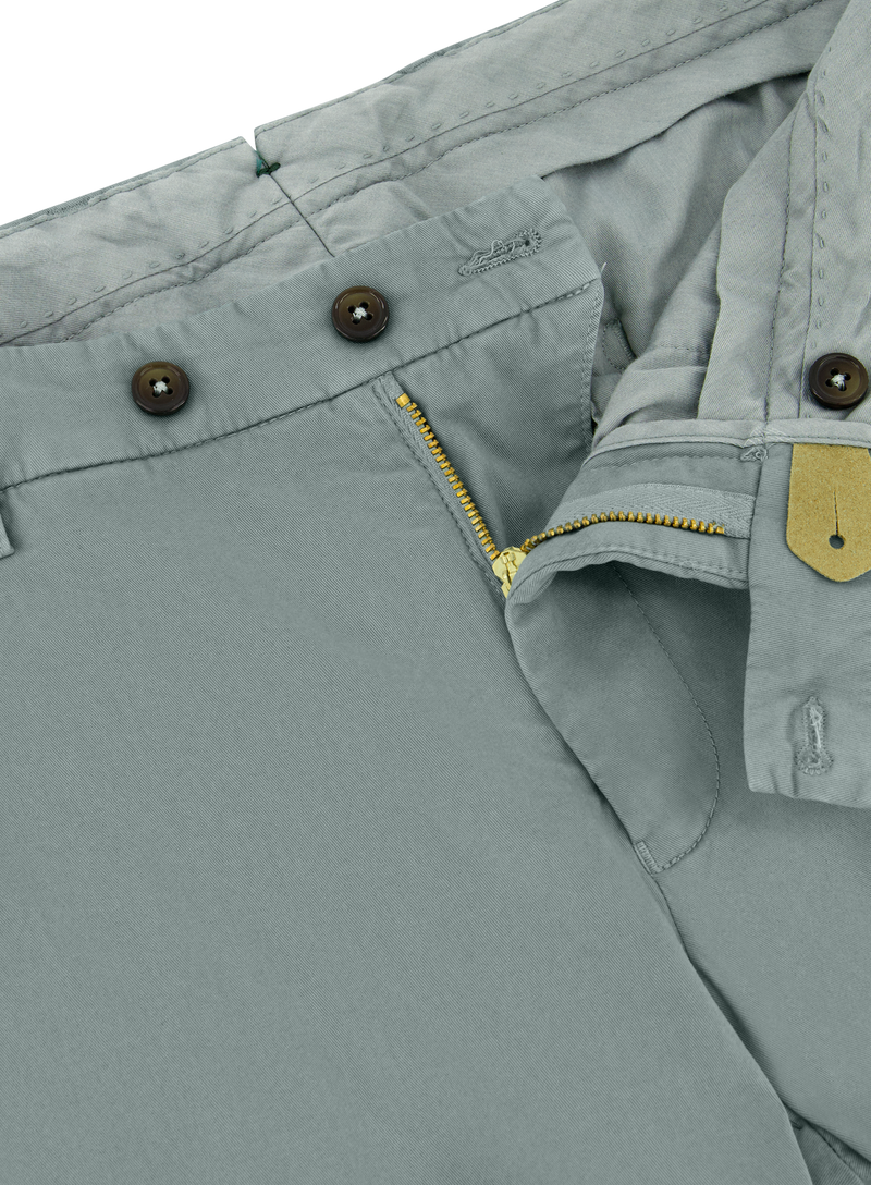 Pantalon van katoen en elastaan | FULL_WIDTH | PASTEL GROEN