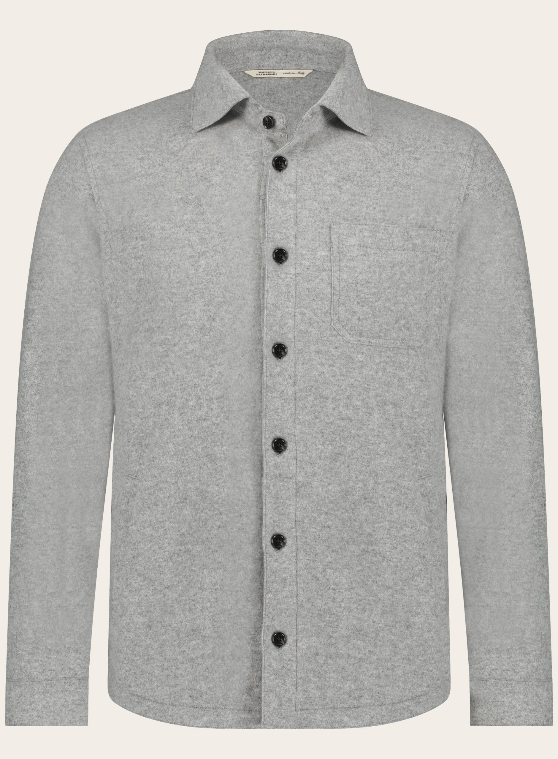 Regular-fit overshirt van cashmere | Grijs