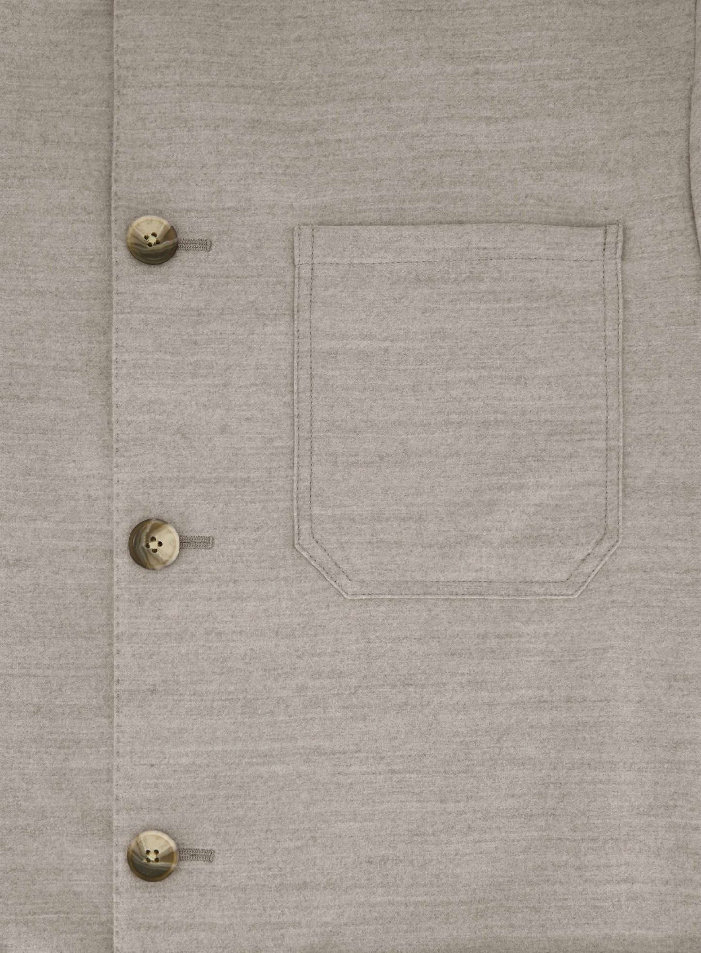 Shirt jacket van wol | Beige