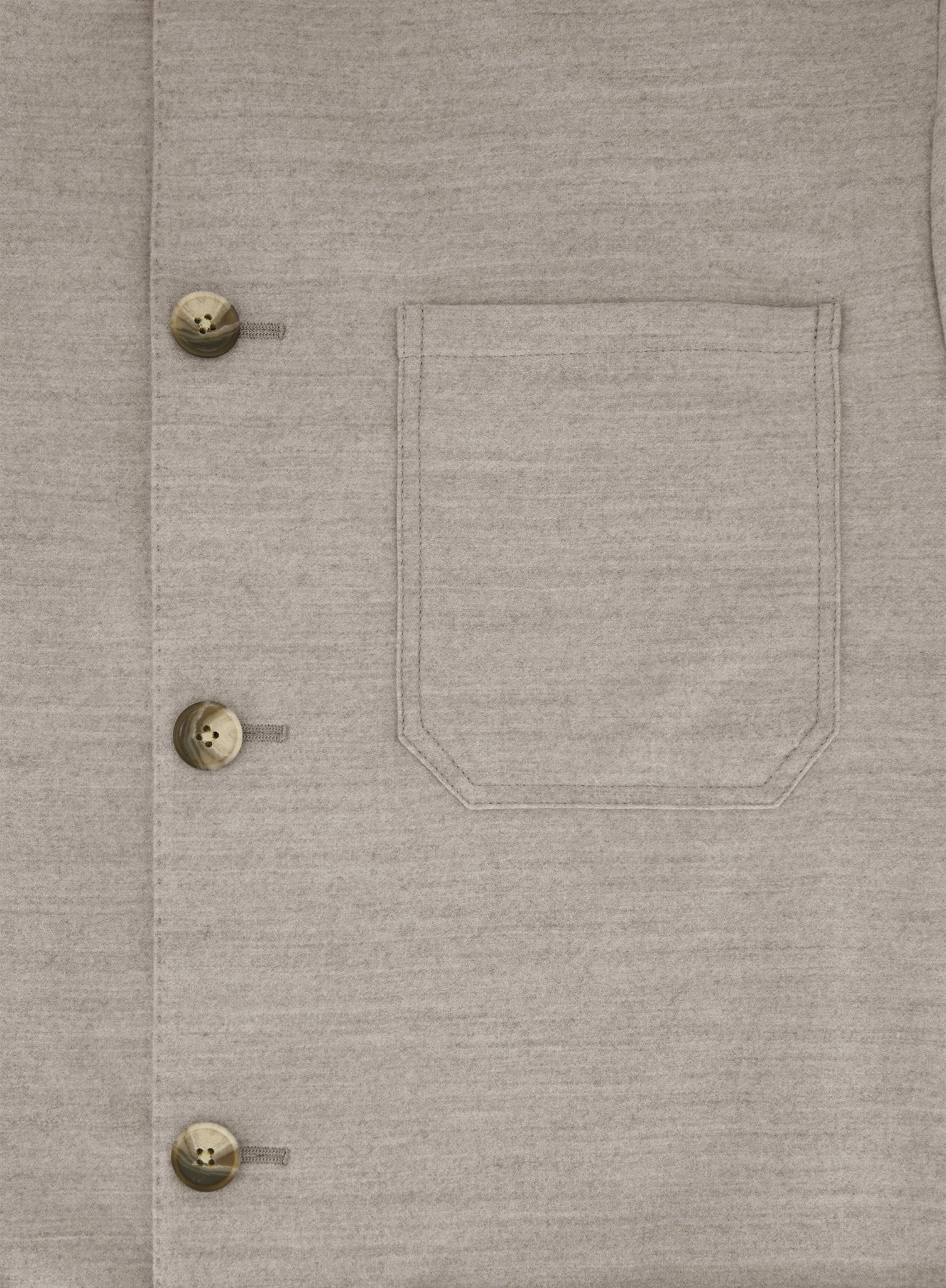 Shirt jacket van wol | Beige