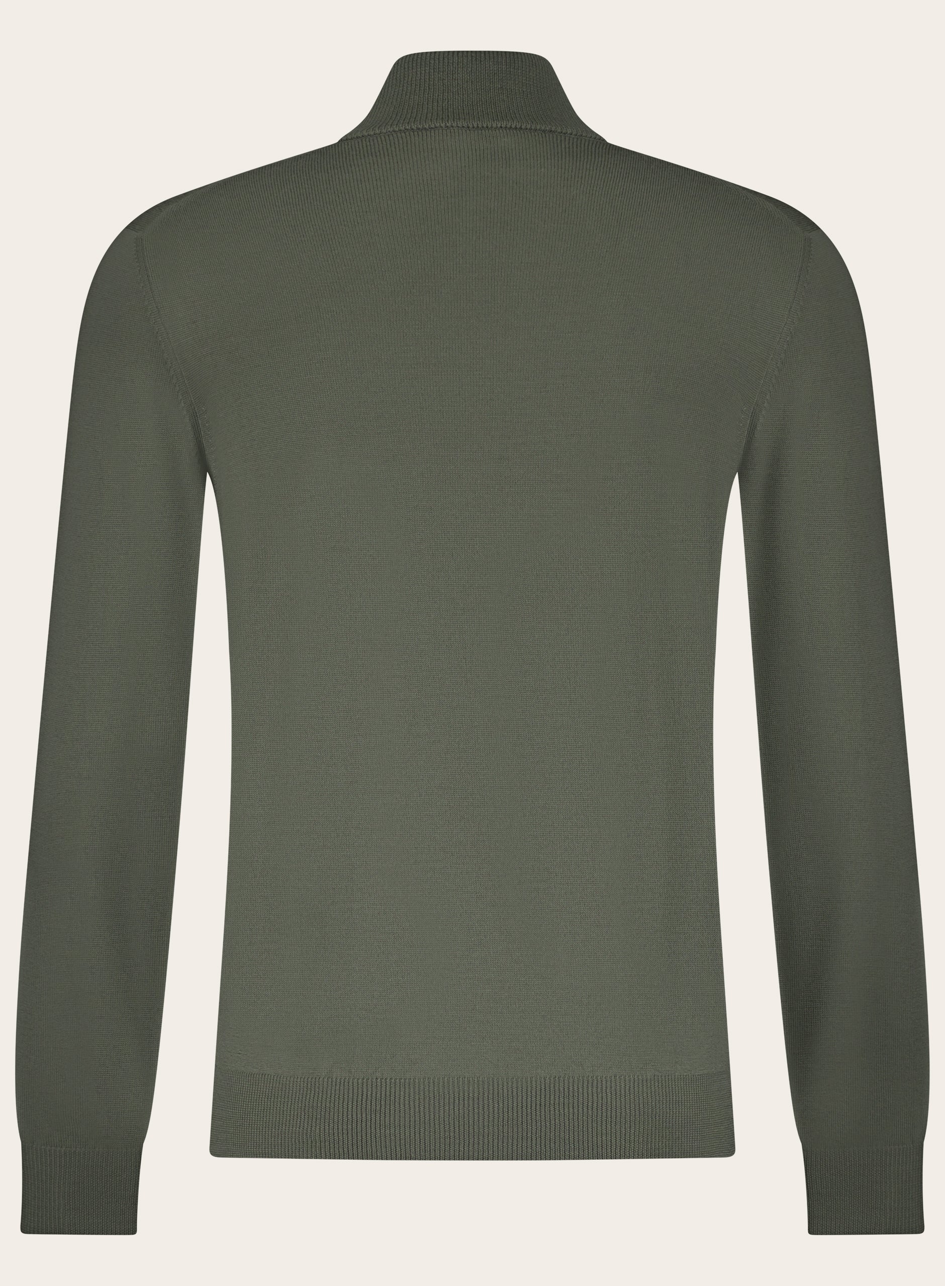 Half-zip trui van wol | Groen