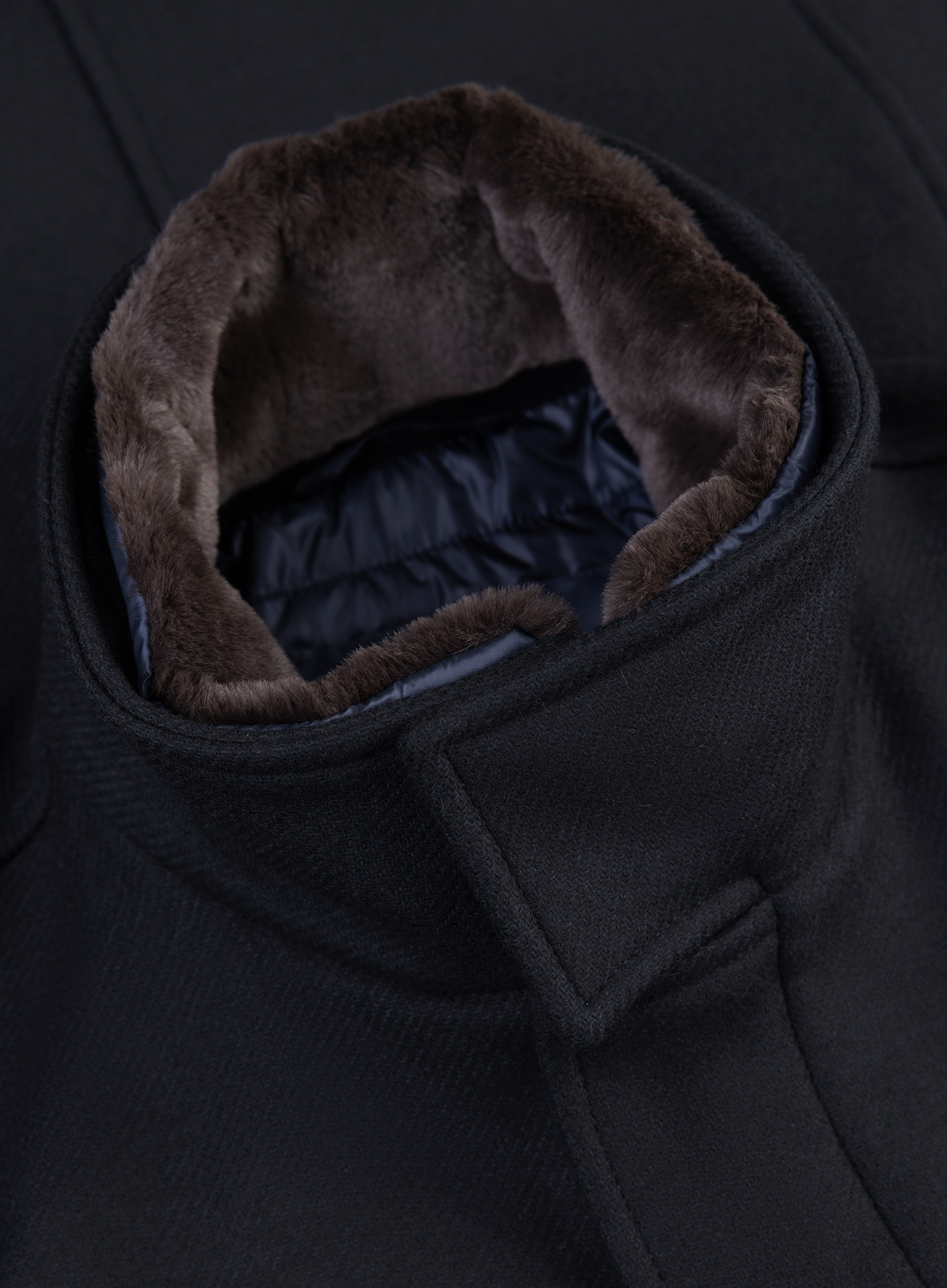 Mantel van wol | FULL_WIDTH | BLUE NAVY