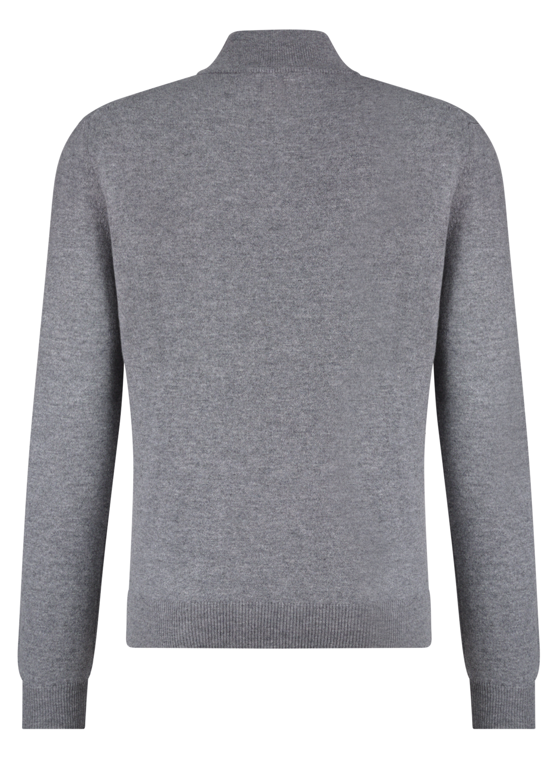 Half-zip vest van wol en cashmere | L.Grijs