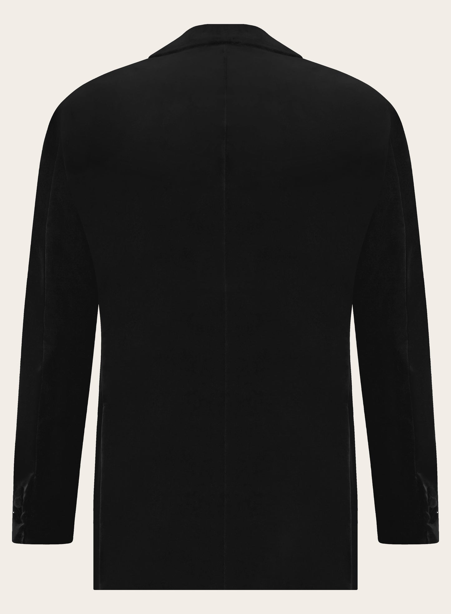 Slim-fit jasje van velours | Zwart