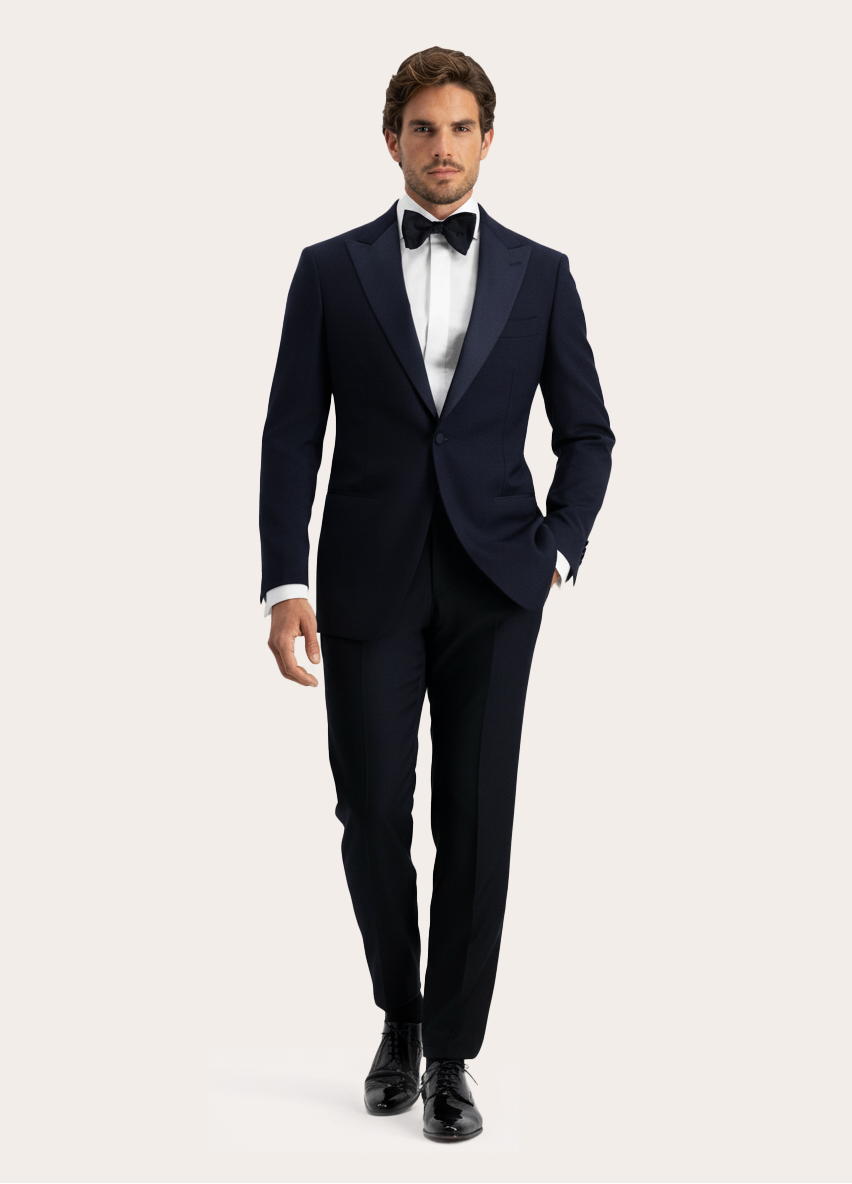 Slim-Fit-Smoking aus Wolle