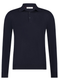Poloshirt van wol en cashmere | BLUE NAVY