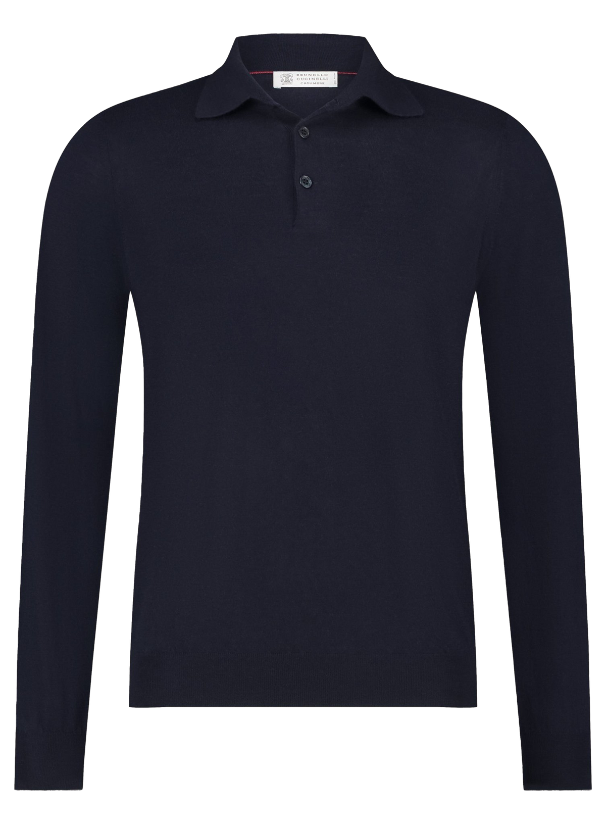 Poloshirt van wol en cashmere | BLUE NAVY