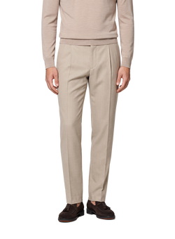 Pantaloni uomo con pinces in lana | FULL_WIDTH | Beige