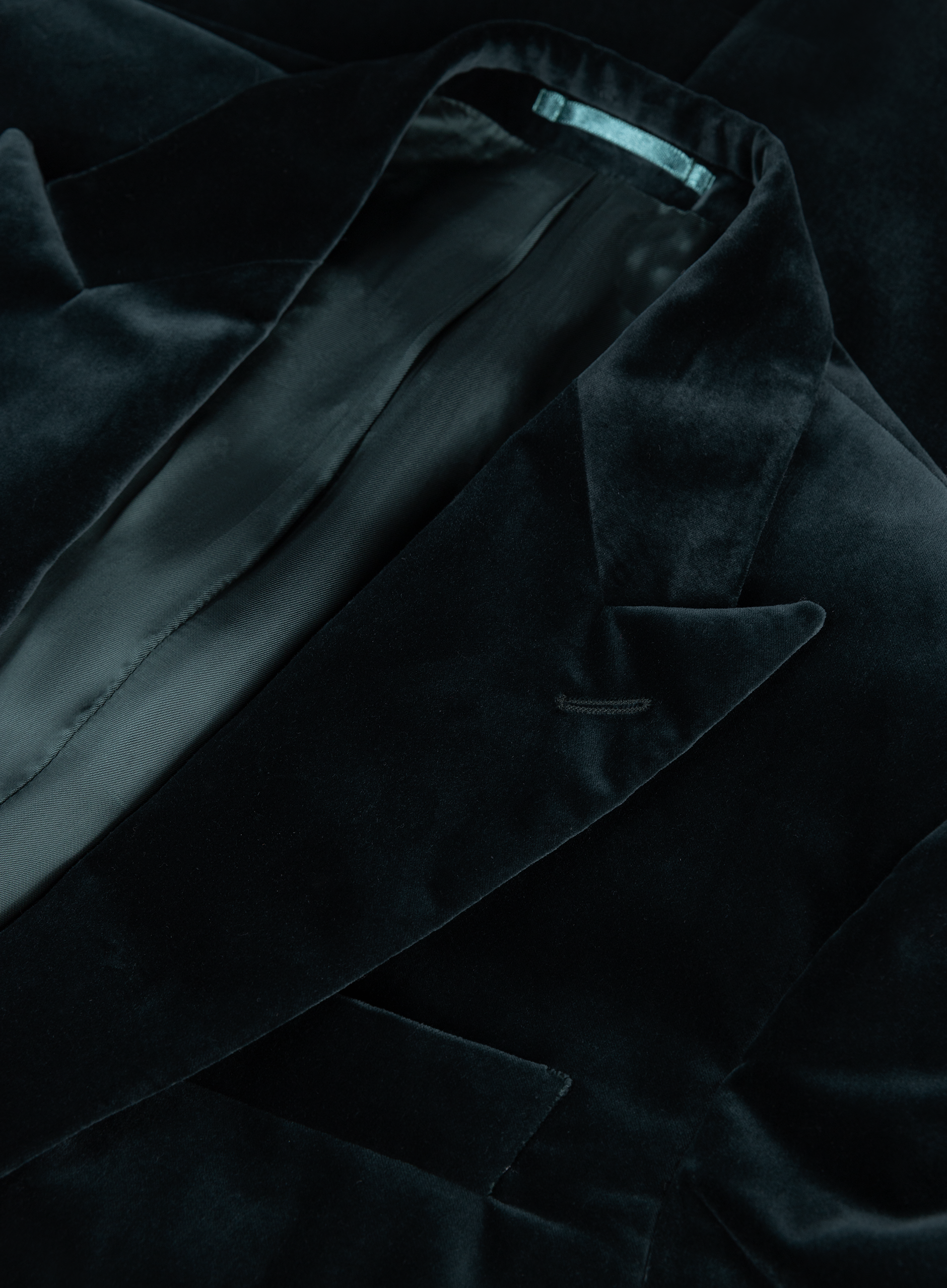 Slim-fit jasje van velours | FULL_WIDTH | Groen