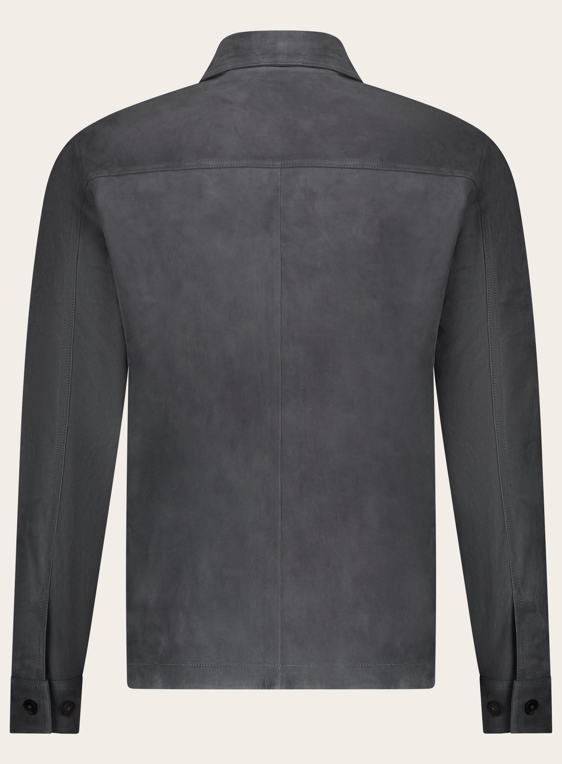 MEX overshirt van suède | WARM GREY