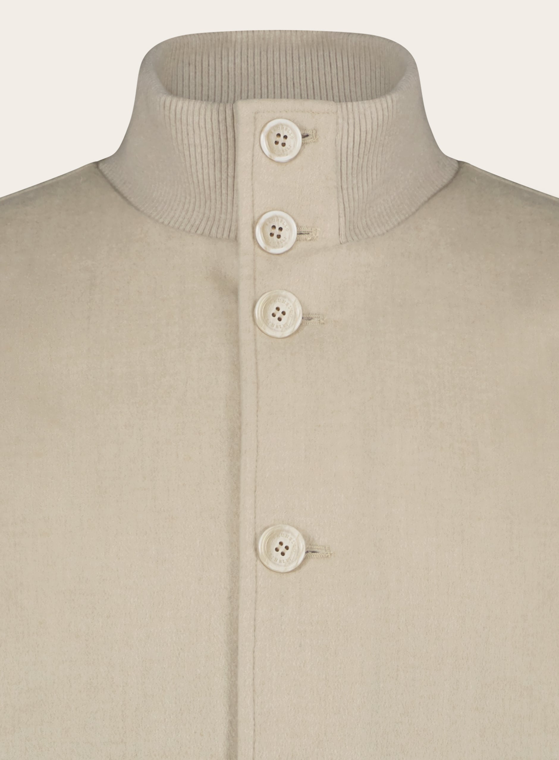 Slim-fit bodywarmer van wol | Beige