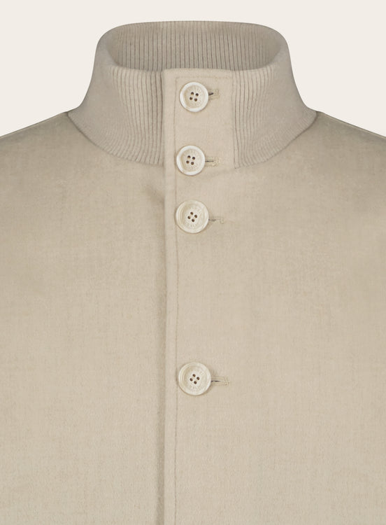 Slim-fit bodywarmer van wol | Beige