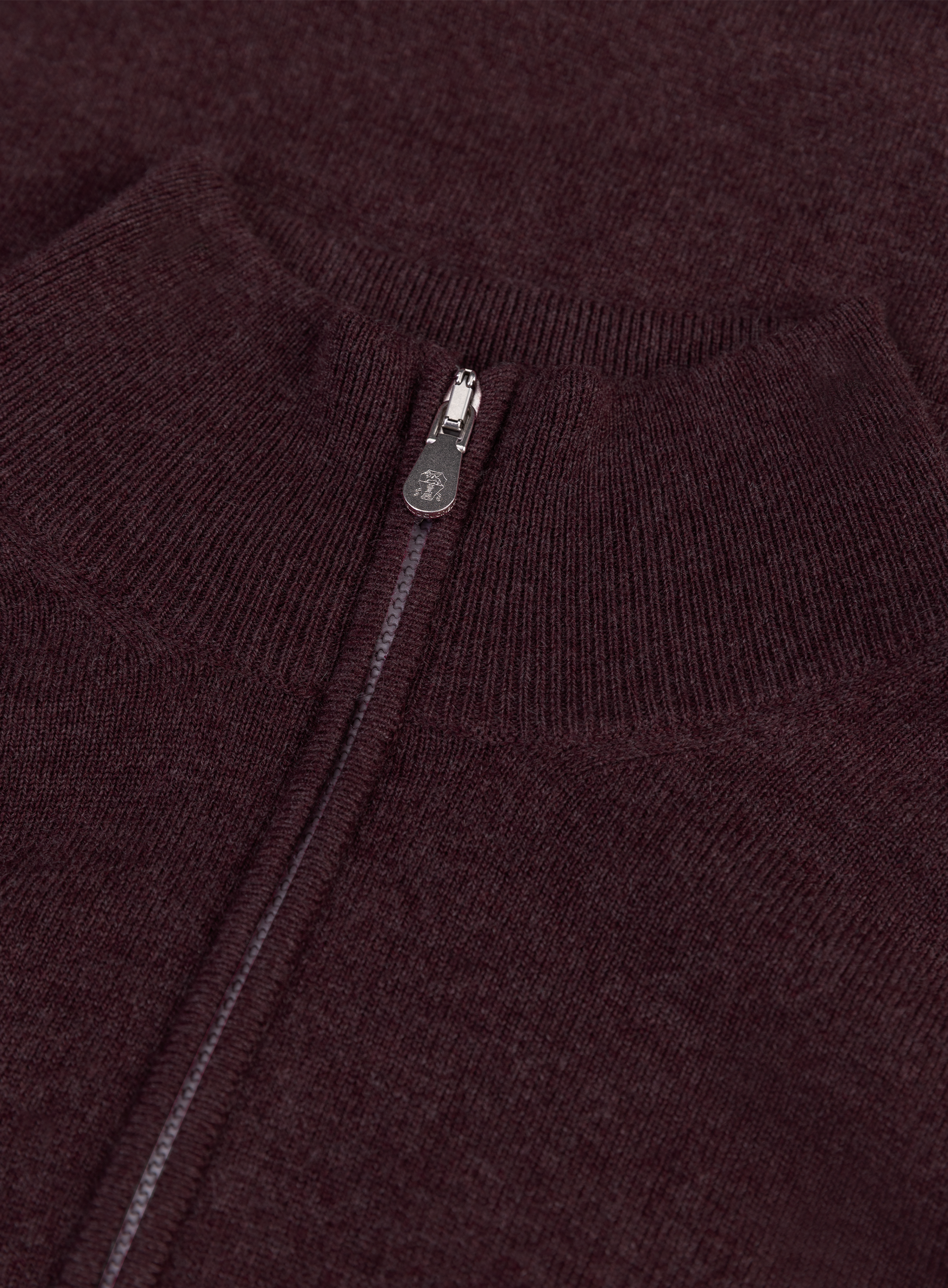 Half-zip ritsvest van cashmere | FULL_WIDTH | DARK BORDEAUX