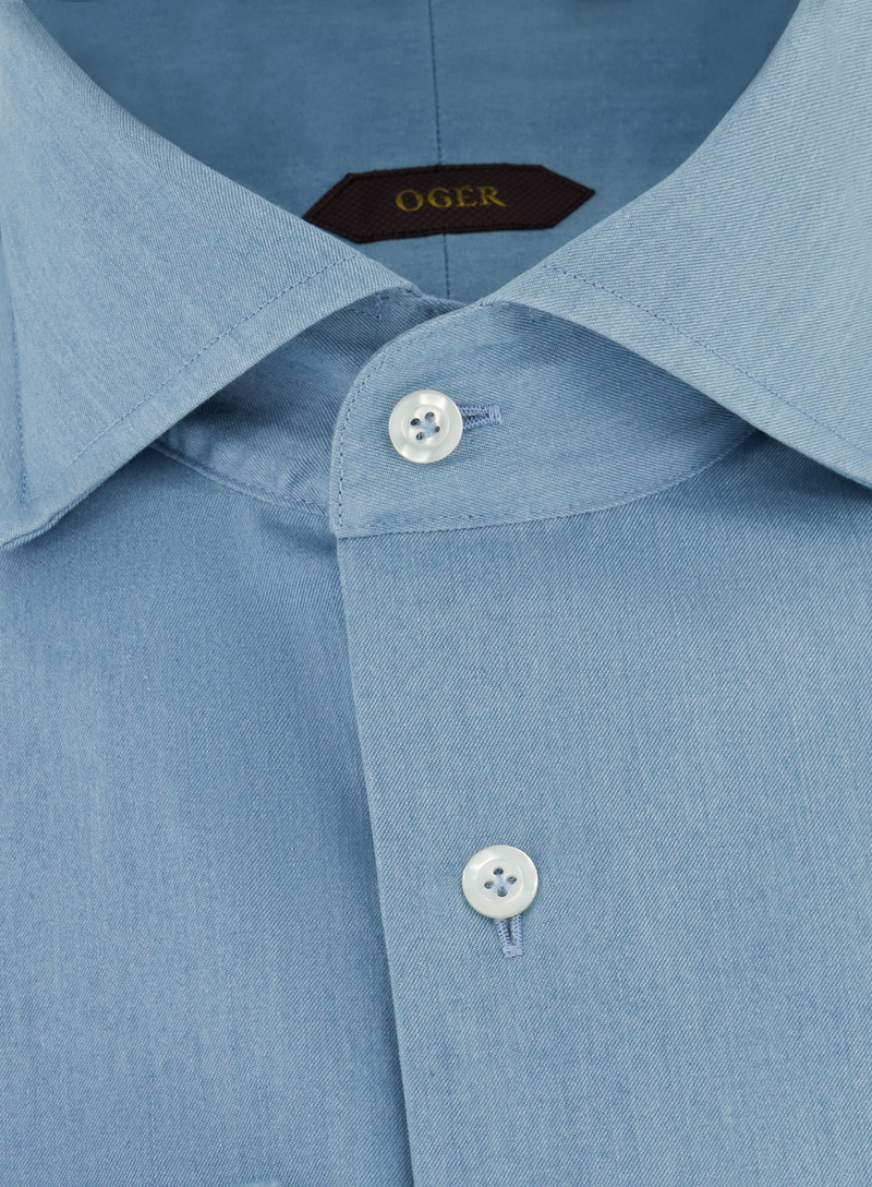 Denim shirt van katoen | FULL_WIDTH | LGHT BLUE DENIM
