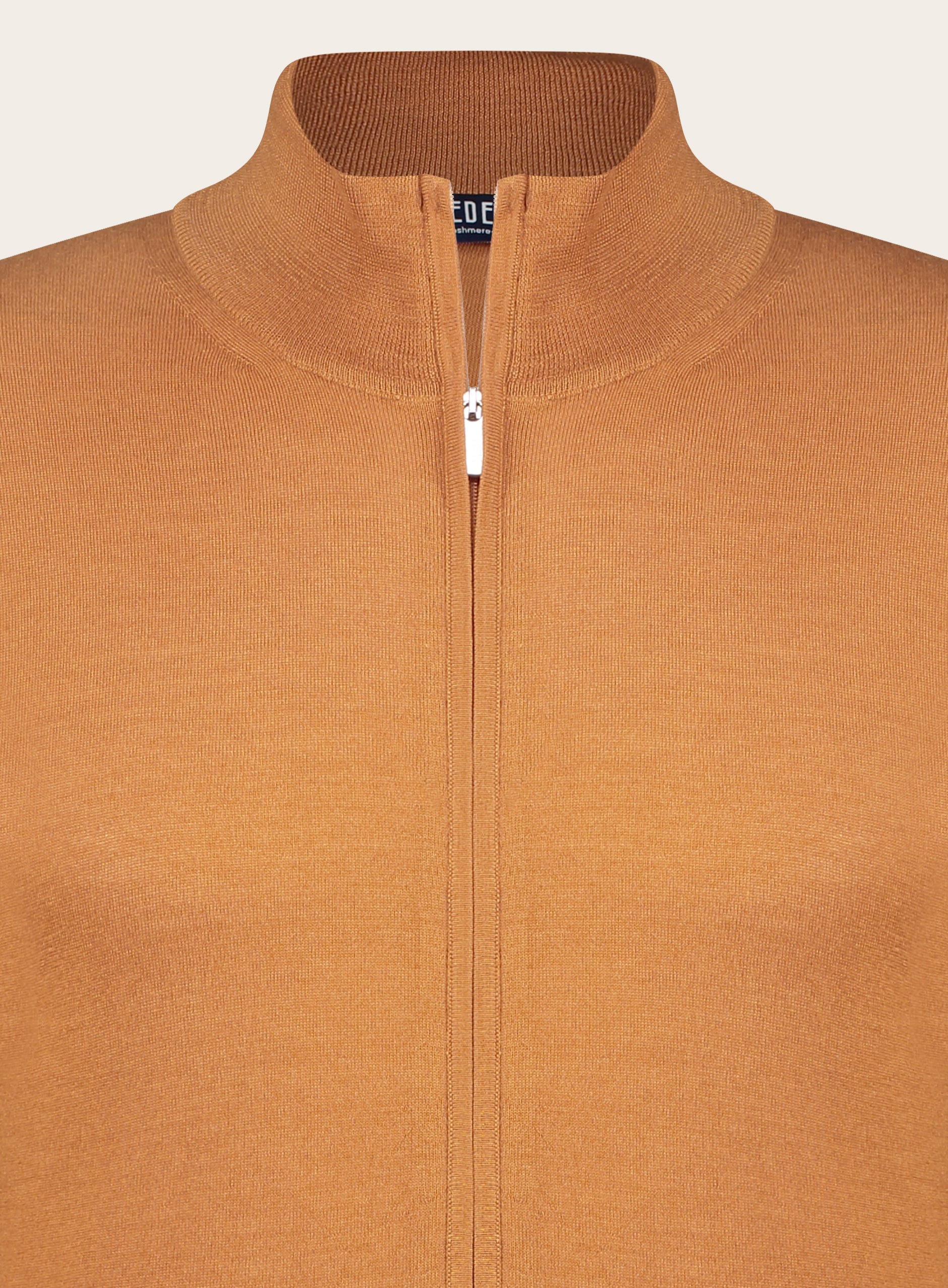 Slim-fit ritsvest van cashmere en zijde | Oranje