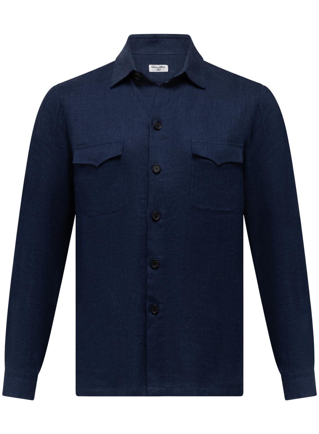 Handgemaakt linnen overshirt | Blauw