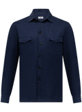Handgemaakt linnen overshirt | Blauw