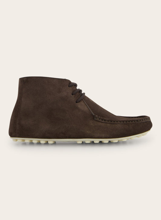 Dot Sole Lace Up Walk Boots | CHOCOLATE