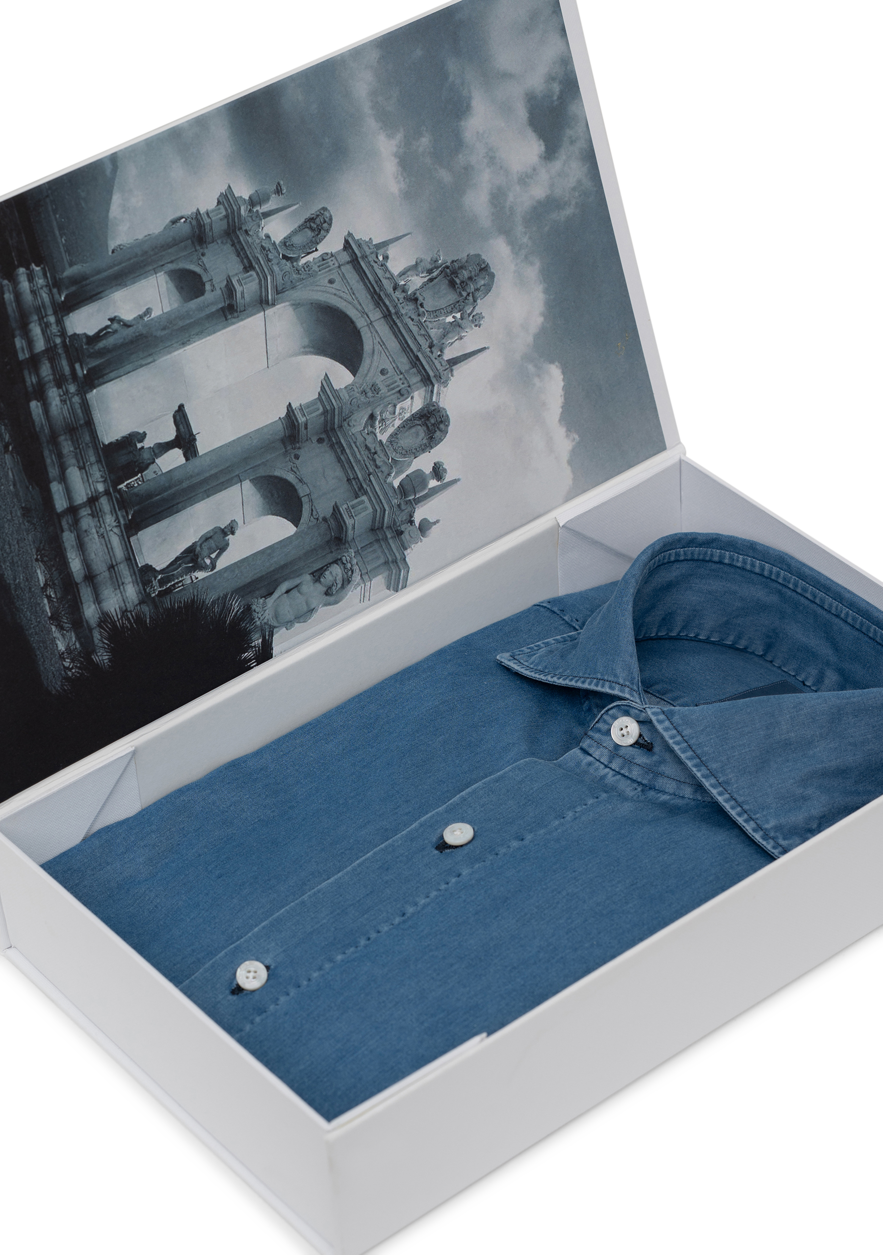 Denim shirt van katoen | FULL_WIDTH | LGHT BLUE DENIM
