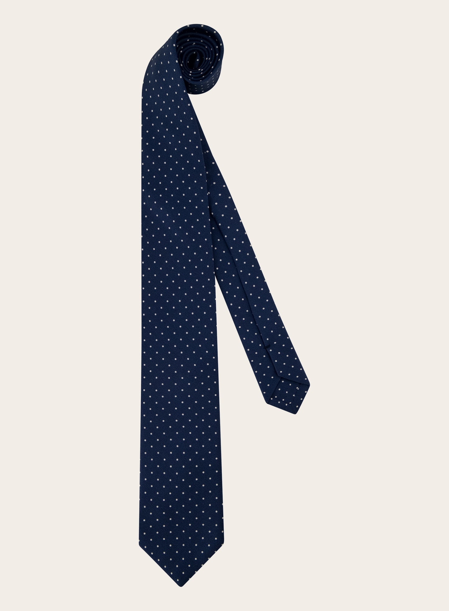 Stropdas van zijde met stippen | BLUE NAVY