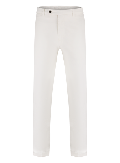 Pantalon van katoen en lycocell | Wit
