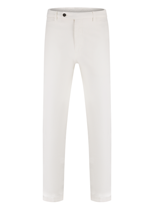 Pantalon van katoen en lycocell | Wit