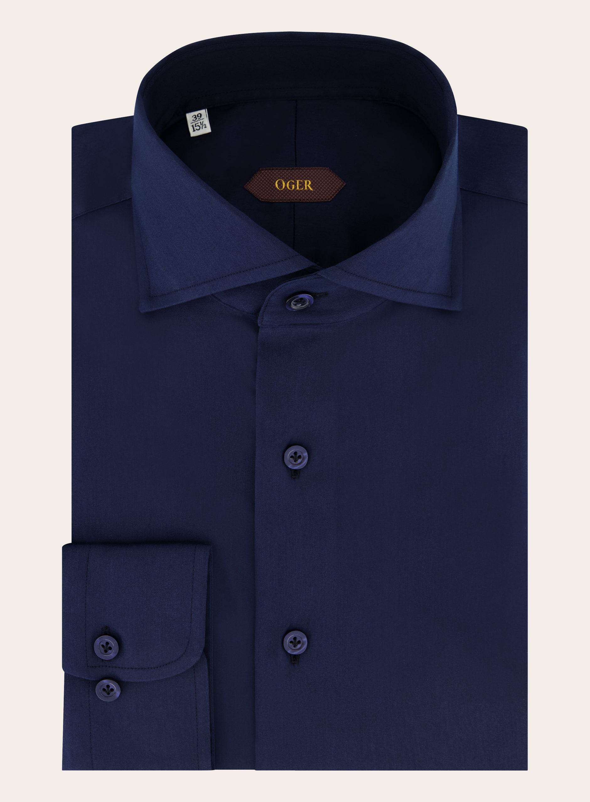 Slim-fit shirt van katoen | BLUE NAVY