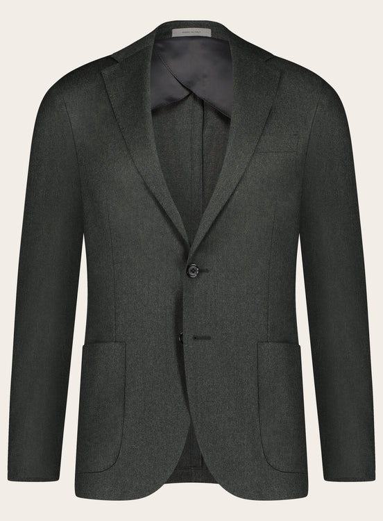 Slim-fit flanel pak | Groen