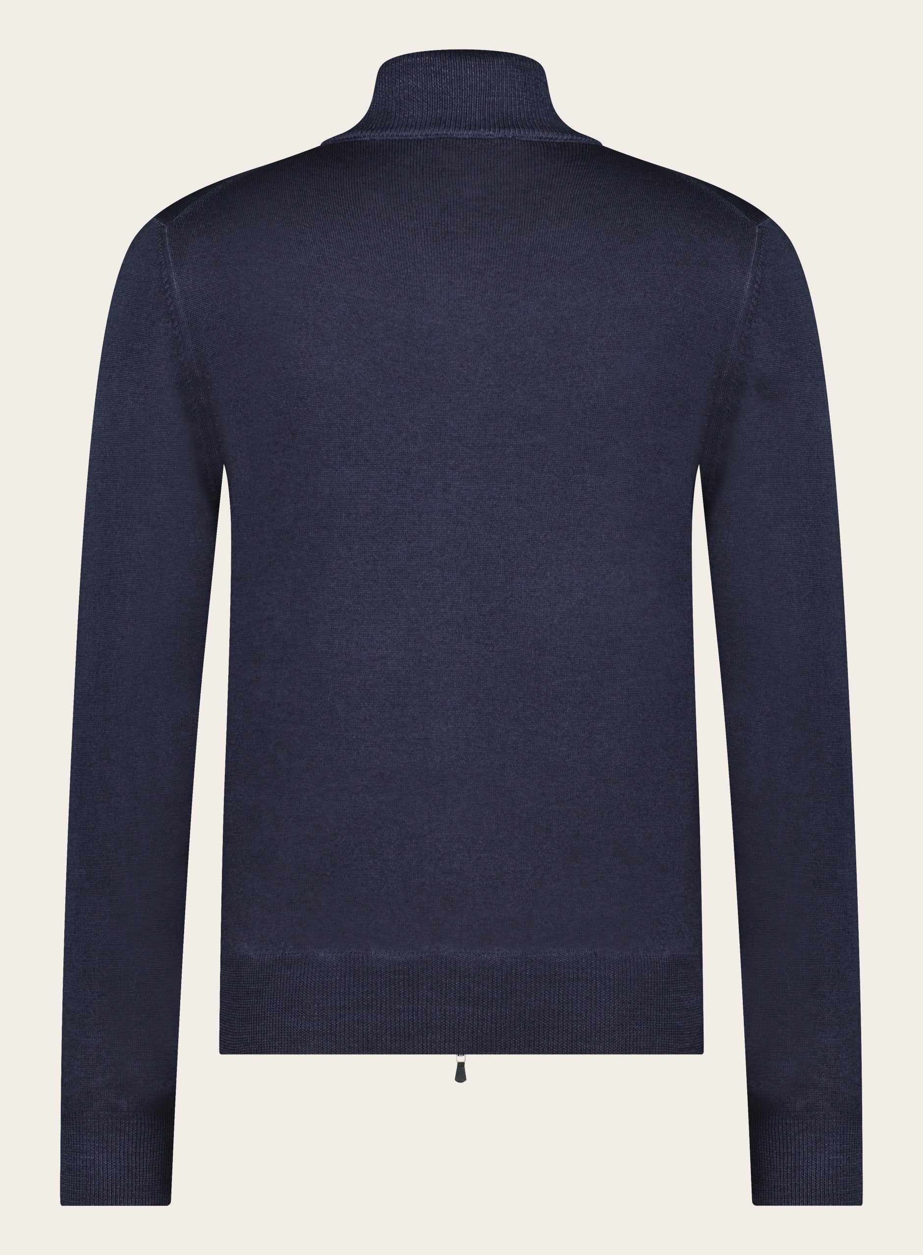 Slim-fit ritsvest van wol | BLUE NAVY