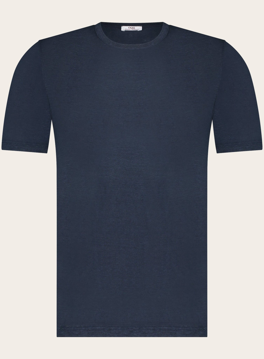 Slim-fit linnen T-shirt | BLUE NAVY