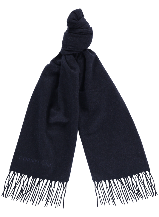 Shawl van cashmere | BLUE NAVY