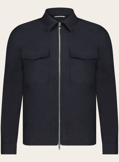 Urus overshirt van wol en cashmere | BLUE NAVY