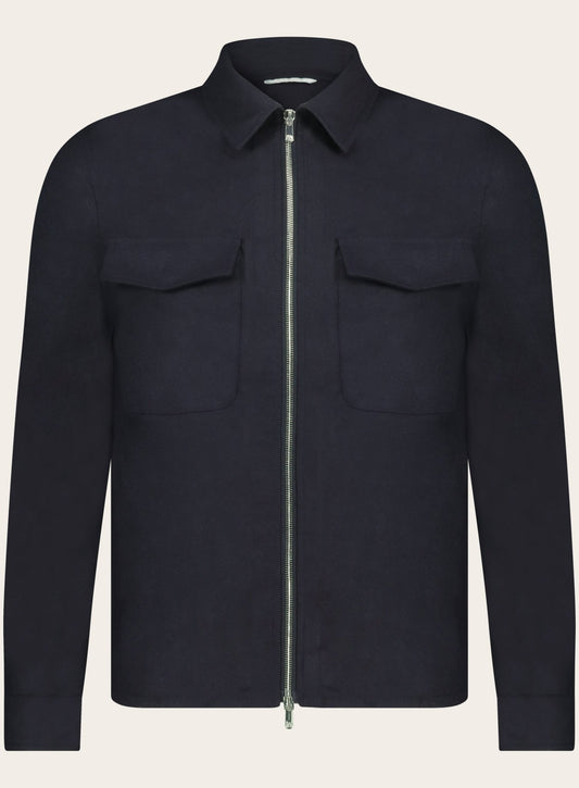 Urus overshirt van wol en cashmere | BLUE NAVY