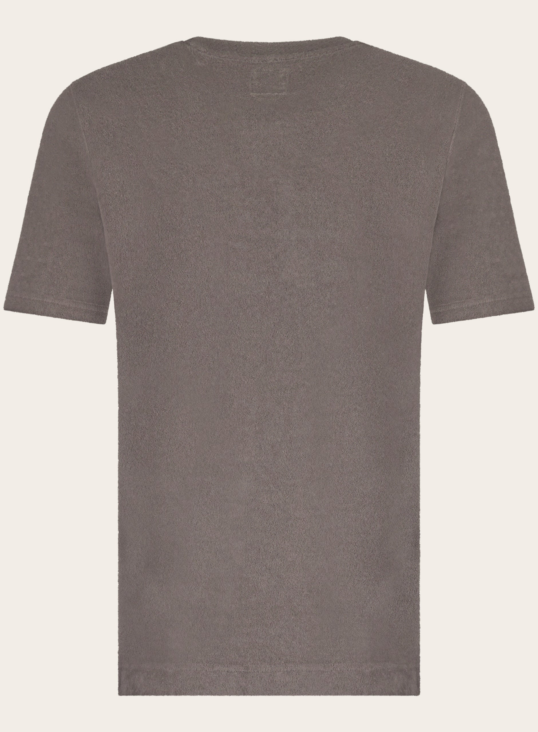 Terry badstof t-shirt van katoen | TAUPE