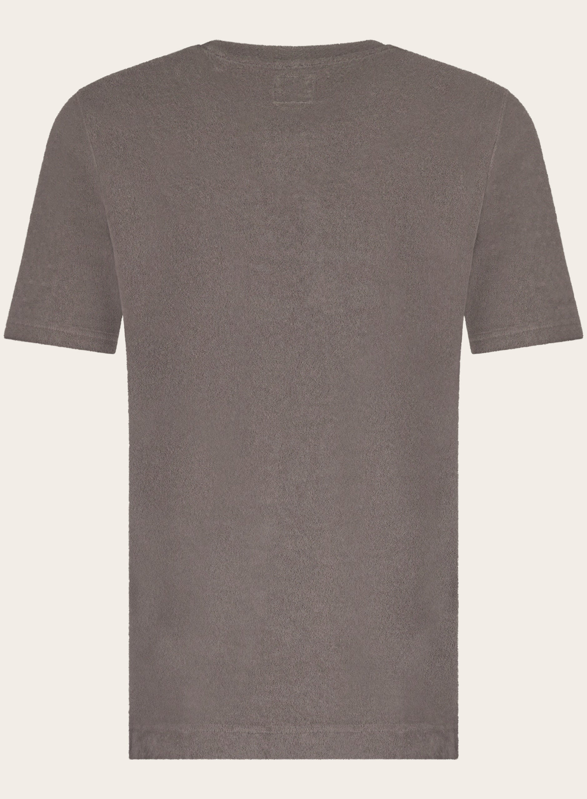 Terry badstof t-shirt van katoen | TAUPE