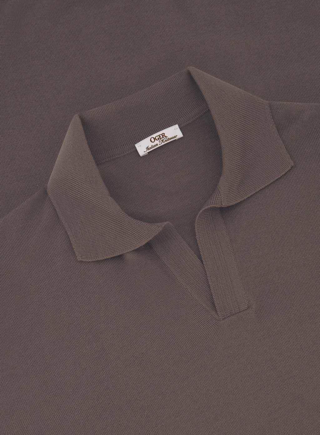 Buttonless polo van virgin wol | FULL_WIDTH | TAUPE