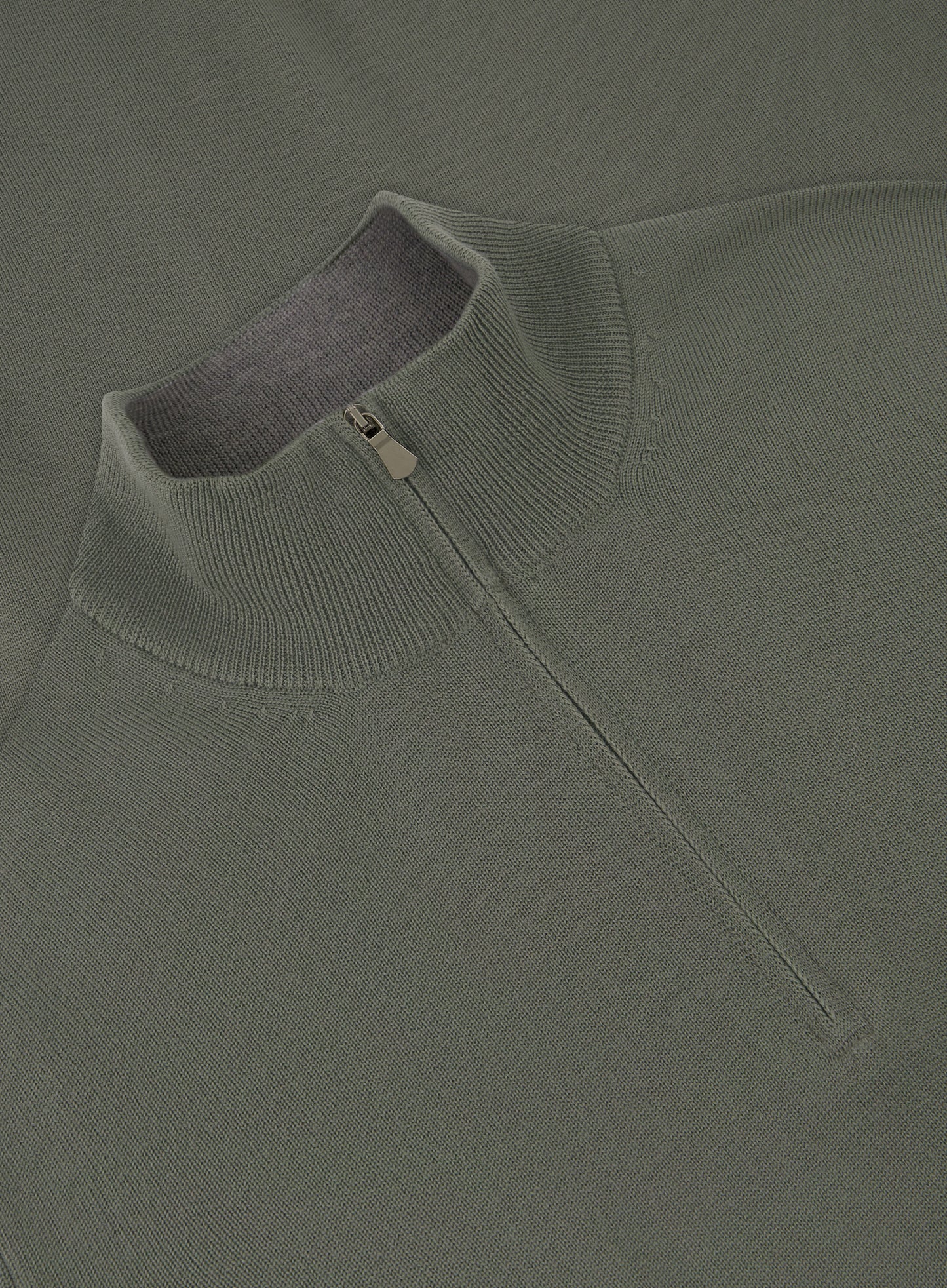 Half-zip trui van wol | Groen