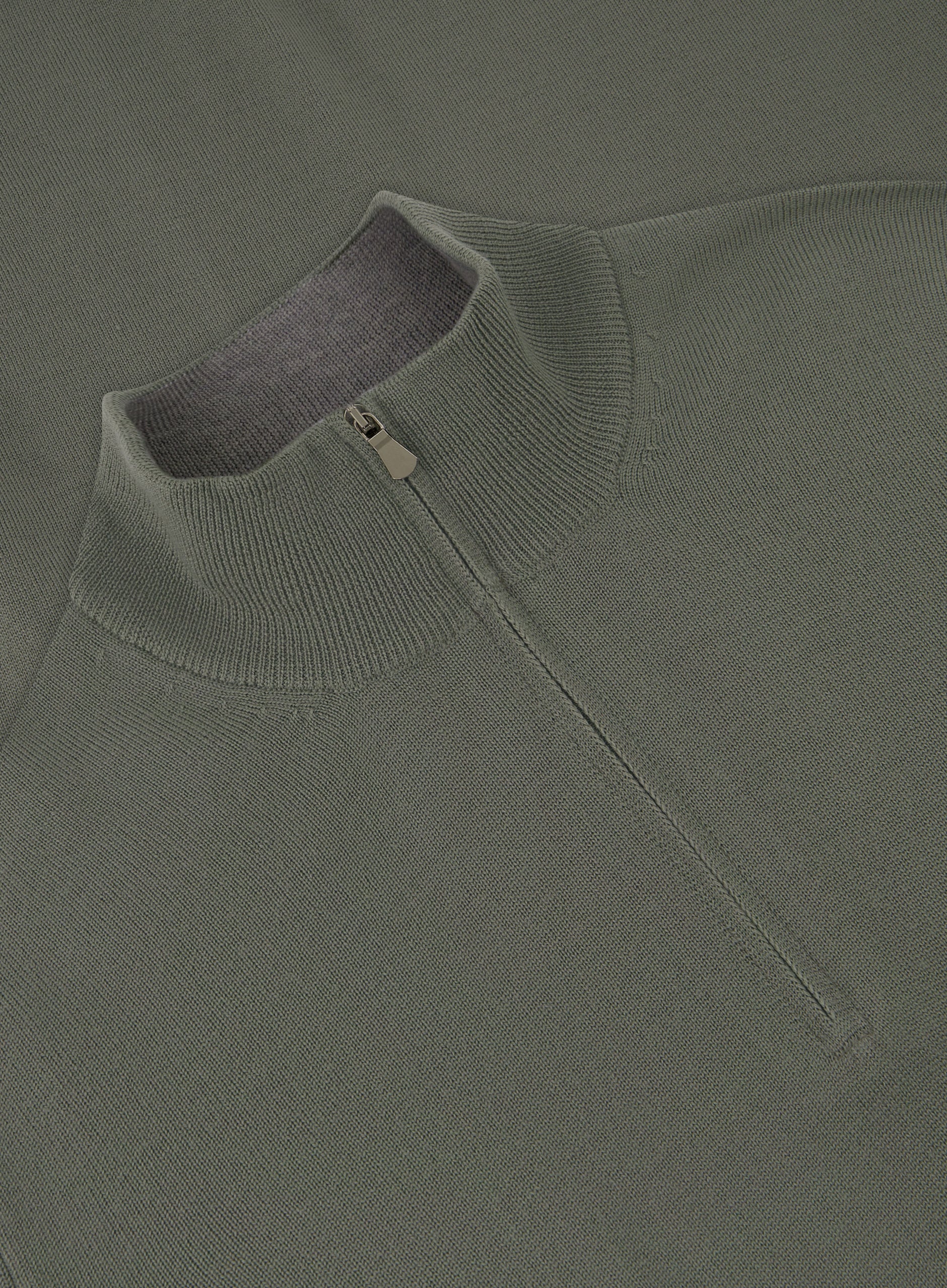 Half-zip trui van wol | Groen