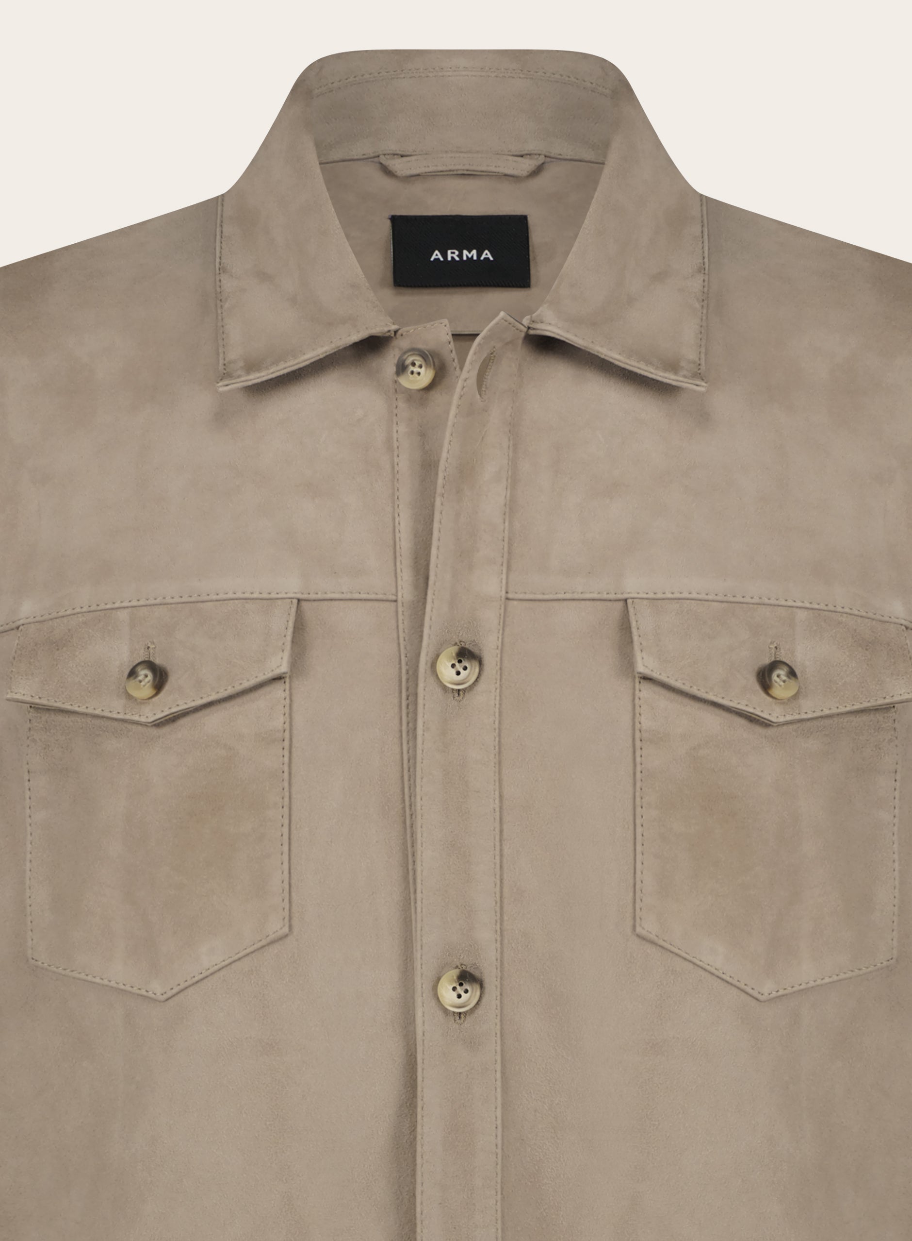 Dex overshirt van suėde | Beige