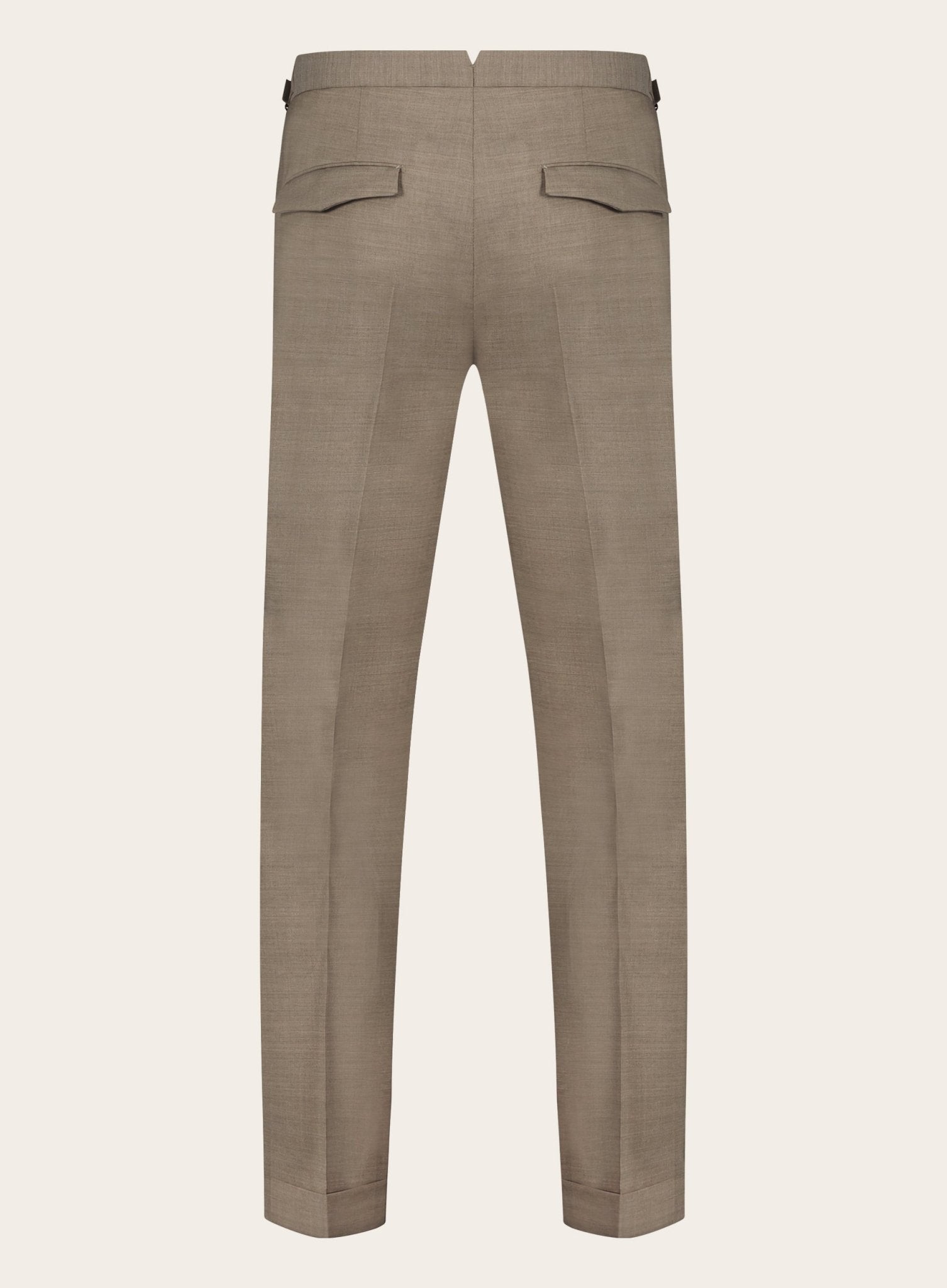 Slim-fit pantalon met zijspanners | TAUPE