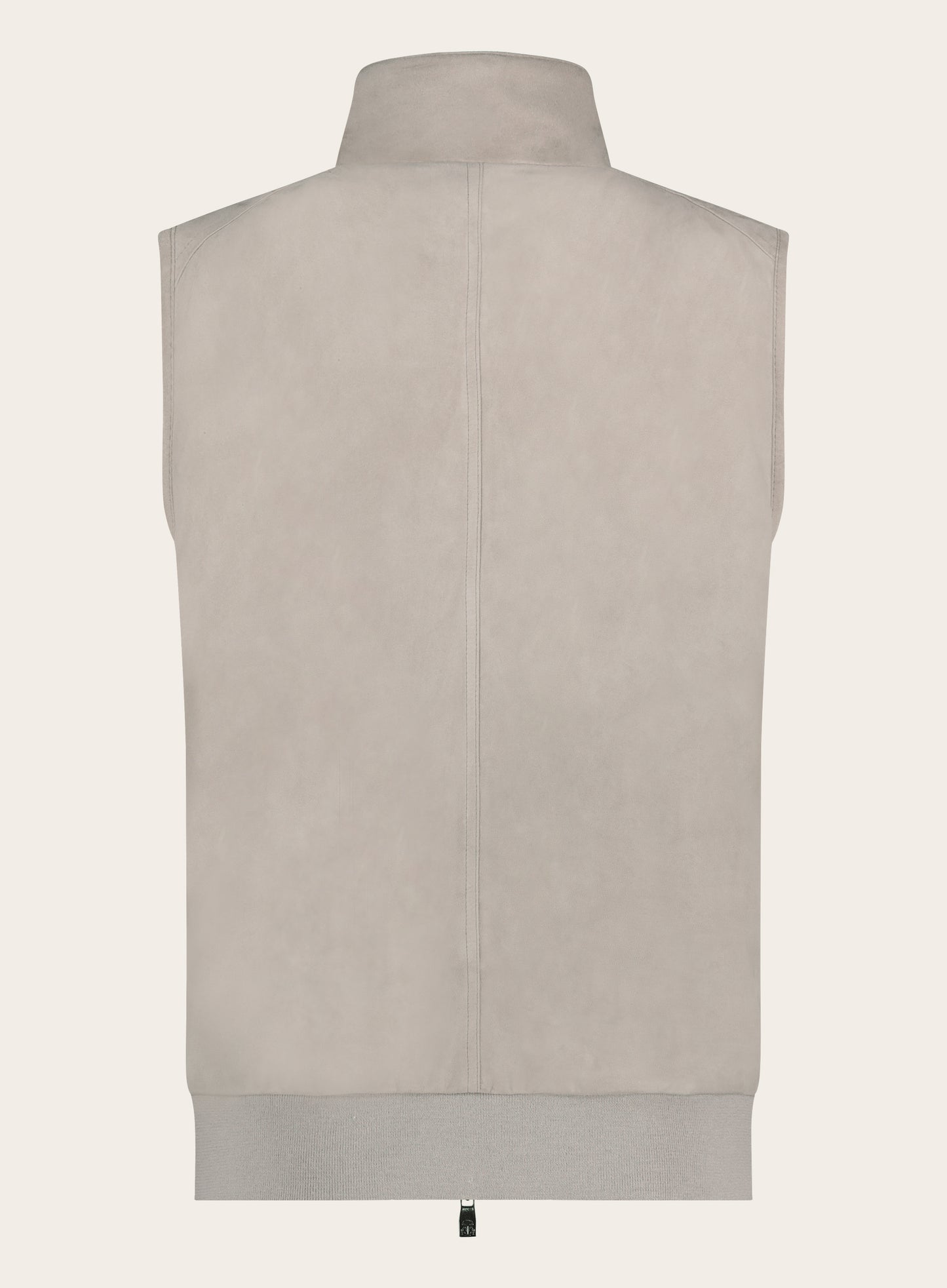 Slim-fit bodywarmer van Suède | Beige