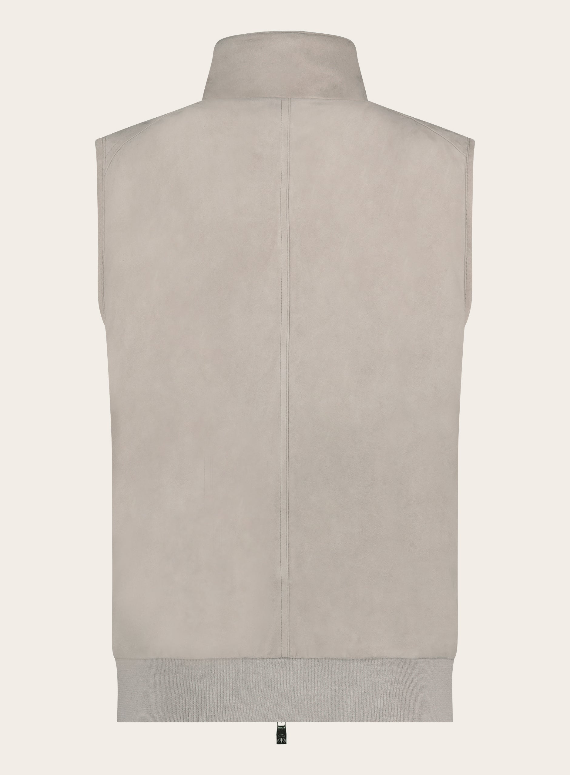 Slim-fit bodywarmer van Suède | Beige