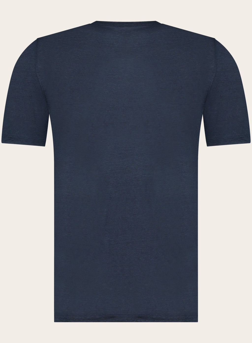 Slim-fit linnen T-shirt | BLUE NAVY