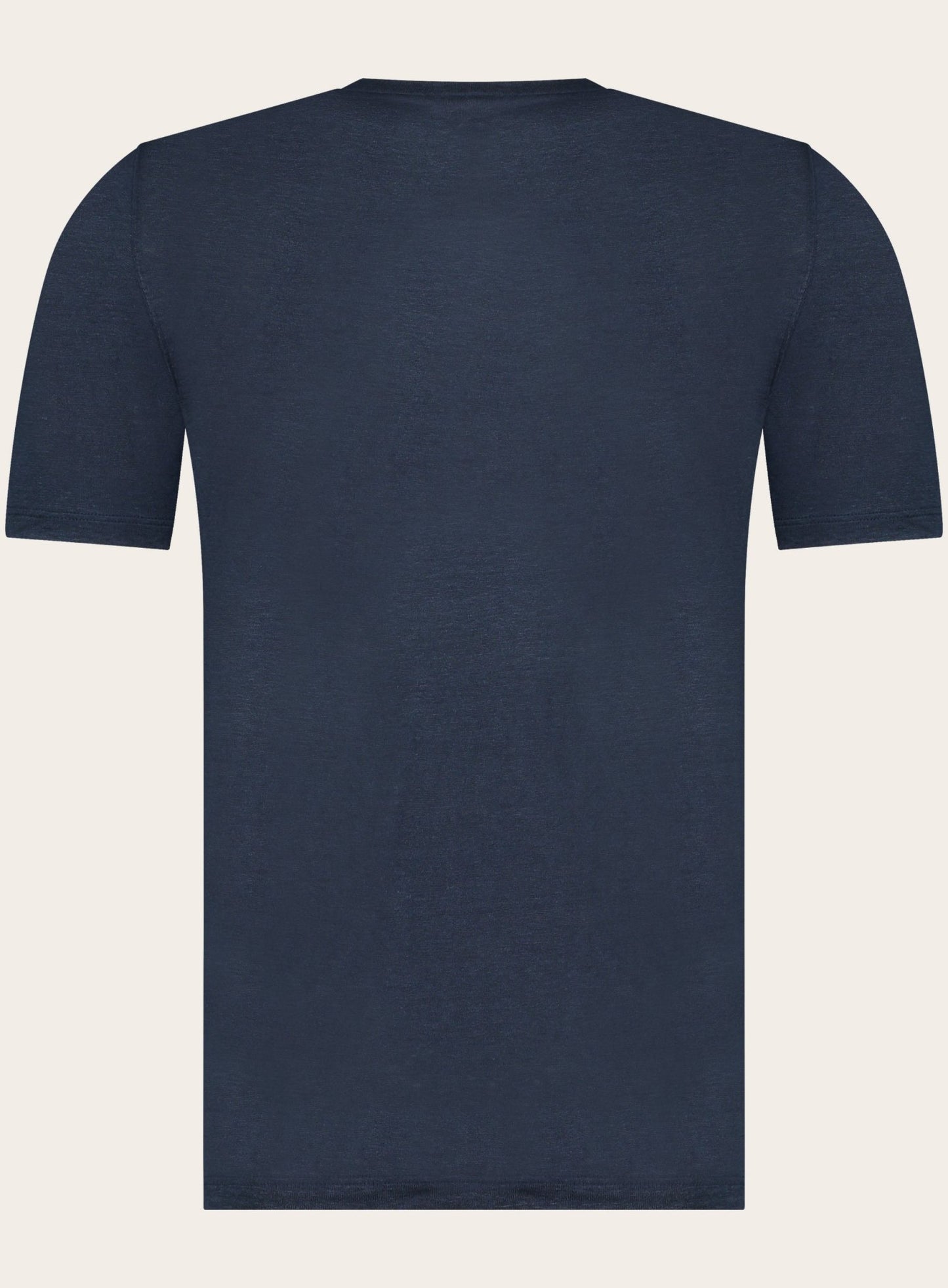 Slim-fit linnen T-shirt | BLUE NAVY